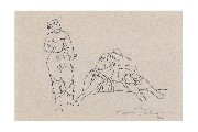 ;Donne; disegno a penna 1980 cm 23.5x15.5