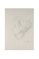 ;Ritratto di donna; matita 1953 cm 32x45 