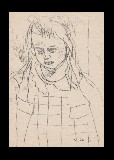 ;Ritratto di bambina; 1947 matita 29.5x21.5 cm