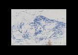 ;Cava di marmi con luna; 1959 penna 25x16.5 cm