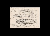 ;Barca; 1947 carbone grasso 36x26 cm