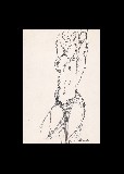 ;Studio nudo di donna; china 15.5x23 cm