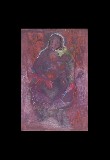 Donna viola acrilico su cartone cm 91x141