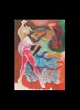 Flamenco t.mista su velina cm 105x143