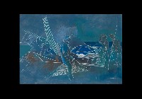Pescatore di pesce azzurro acrilico 1983 cm 105x175