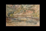 ;Paesaggio con ponte; acquerello 1941 cm 30x20