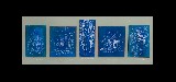 ;Donne blu; acrilico su tavola 4 x cm 10x11 / 1x cm 6x14