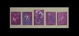 ;Fiori e donna viola; acrilico su tavola 4x cm 9x12 / 1x cm 9x14