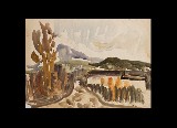 ;Paesaggio con case; acquerello 1947 cm 44x32