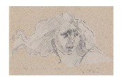 ;Musa della tempesta; matita 1975 cm 20x29.5