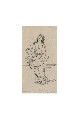 ;Maternita sul mare; disegno a penna 1982 cm 12x23
