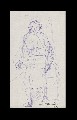 ;Donna; disegno a penna 1950 11.5x6.5 cm