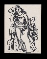 ;Donna con fiori; pennarello 1978 15x19cm