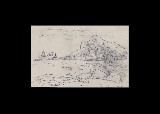 ;Paesaggio; 1955 penna e matita 21.5x13.5 cm