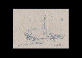 ;Studio di peschereccio; 1960 penna 24x17 cm
