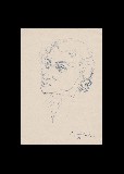 ;Studio per ritratto Giuseppina; 1954 penna 16x22 cm
