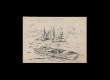 ;Barche; acquerello 31.5x22.5 cm
