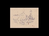 ;Studio di barche; 1955 penna 28x20 cm