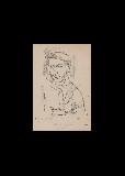 ;Ritratto di Beppe Domenici; 1946  carbpne grasso 22.5x33 cm