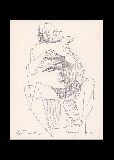 ;Donna con l\'anitra; 1970 penna 20.5x26 cm
