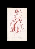 ;Donna con vele; 1980 pennarello 14.5x24 cm