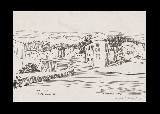 ;Incontro dei fiumi di Seravezza; 1976 penna 29x20 cm